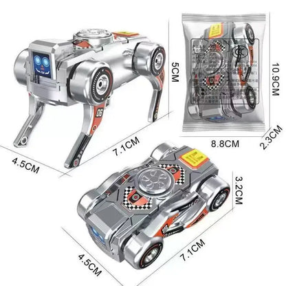 2-in-1 Transforming Robot Dog Fidget Spinner with Wind-Up Walking Action