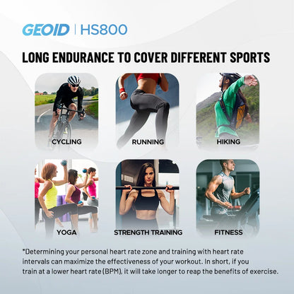 GEOID Heart Rate Monitor for Fitness & Cycling, HS800 Armband / HS500 Chest Strap