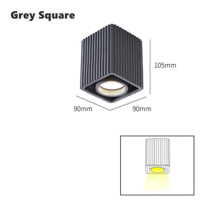 Modern Nordic LED Ceiling Downlight Minimalist Dimming Resin Grid Lamp GU10 Bulb Fitting Fixture Base Anti Glare Spot Light