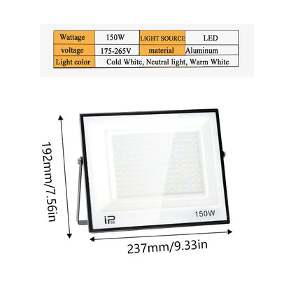 LED Spotlight  Waterproof IP66 220V 20W 30W  50W 100W 150W 200W 300W Outdoor Floodlights outdoor Factory Billboard Lighting