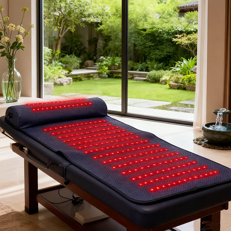 Red Light Therapy Mat with Far Infrared Heat & 3D Neck Support