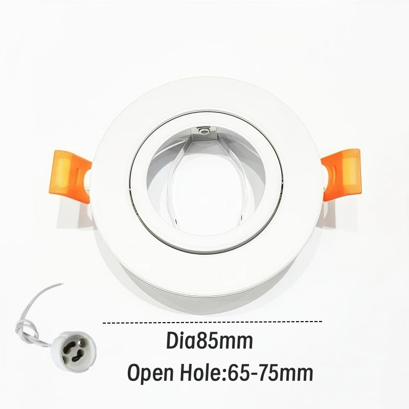 Round Recessed LED Downlight Bracket Dia85/90/100mm Replaceable GU10/MR16 Mounted Frame Socket Ceiling Spotlight Holder Fittings