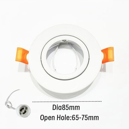 Round Recessed LED Downlight Bracket Dia85/90/100mm Replaceable GU10/MR16 Mounted Frame Socket Ceiling Spotlight Holder Fittings