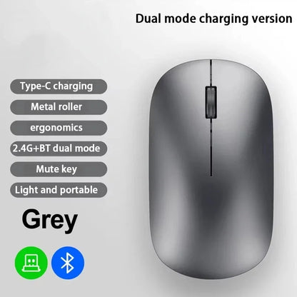 Lenovo Wireless Mouse Type-C Charging Portable Office Silent Click Ergonomic Universal Laptop Lightweight Office Game No-Noise