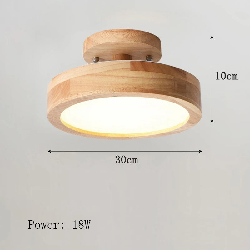 Corridor lamp Round hallway lamps Nordic porch lights wood Indoor lighting balcony ceiling light cloakroom ceiling lights