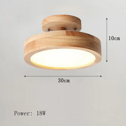 Corridor lamp Round hallway lamps Nordic porch lights wood Indoor lighting balcony ceiling light cloakroom ceiling lights