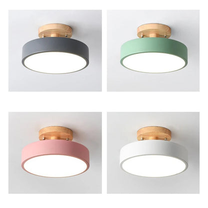 Corridor lamp Round hallway lamps Nordic porch lights wood Indoor lighting balcony ceiling light cloakroom ceiling lights