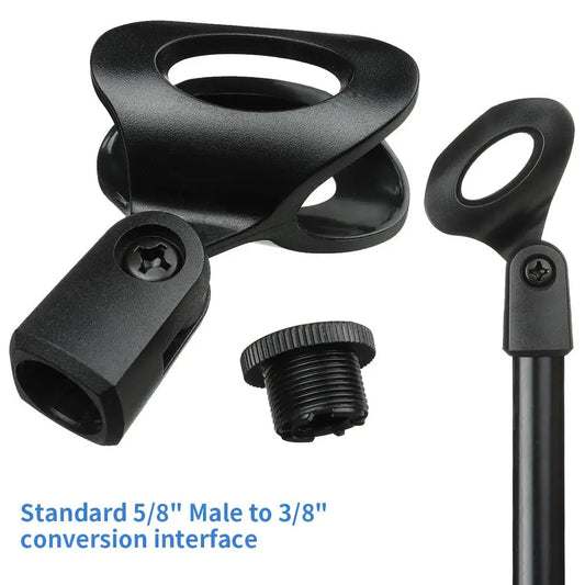 4PCS Pack Mic Clip Universal Wired/ Wireless Microphone Mount Holder for Mic Stand