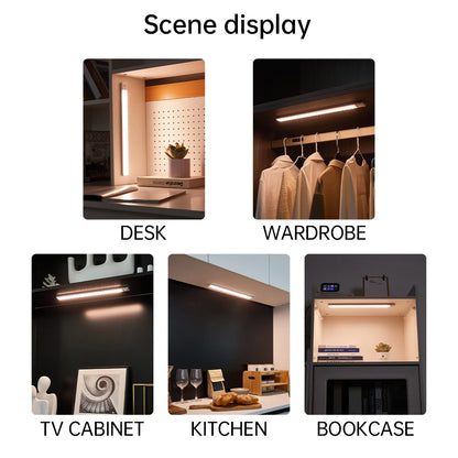 Motion Sensor Light Wireless LED Night Light USB Rechargeable Night Lamp Cabinet Wardrobe Lamp Under Backlight For Kitchen led