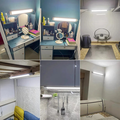 Led Tube Light With Switch Wire 110V 220V 30/50cm Lighting Strip Lamps 10W 20W For  Living Room Bedroom Closet Kitchen Lamp