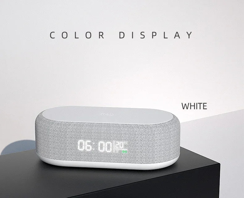 Wireless Fast Charging Dock for Phones Including Alarm, Night Light, Clock and Thermometer (For iPhone 17 16 15 14 13)
