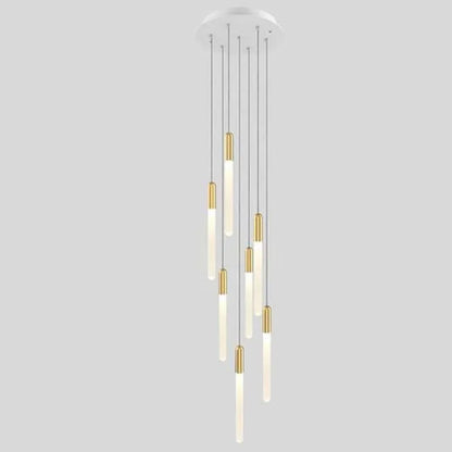Modern Branch LED Chandelier For Staircase Living Room Minimalism Design Long Tube Hanging Lamps Indoor Attic Lighting Fixtures
