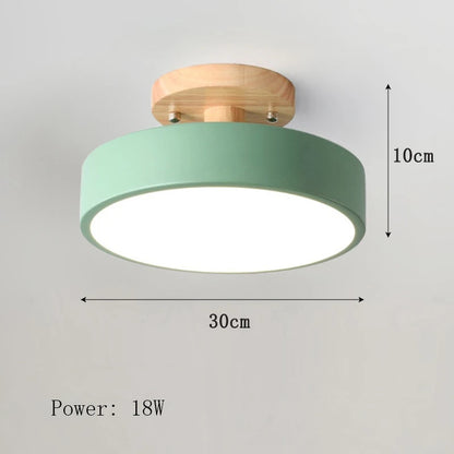 Corridor lamp Round hallway lamps Nordic porch lights wood Indoor lighting balcony ceiling light cloakroom ceiling lights