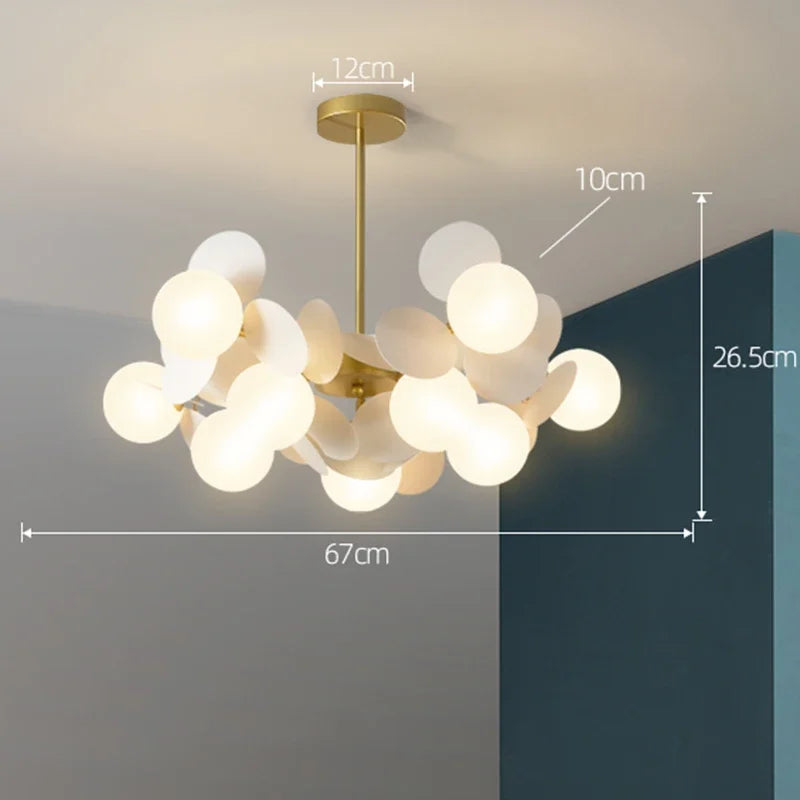 Modern Led Chandeliers Colourful Branch Chandelier for Bedroom Living Room Hanging Lamps Lustre Luxury Ceiling Light
