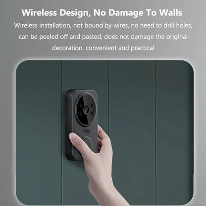 WiFi Wireless Visual Intercom Doorbell Tuya Remote Monitoring Smart Video Doorbell Front Door Camera Indoor Outdoor Surveillance