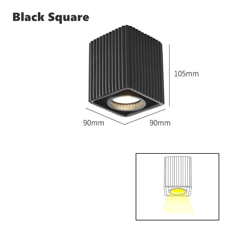 Modern Nordic LED Ceiling Downlight Minimalist Dimming Resin Grid Lamp GU10 Bulb Fitting Fixture Base Anti Glare Spot Light