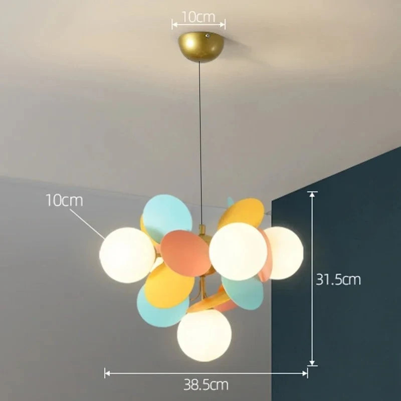 Modern Led Chandeliers Colourful Branch Chandelier for Bedroom Living Room Hanging Lamps Lustre Luxury Ceiling Light