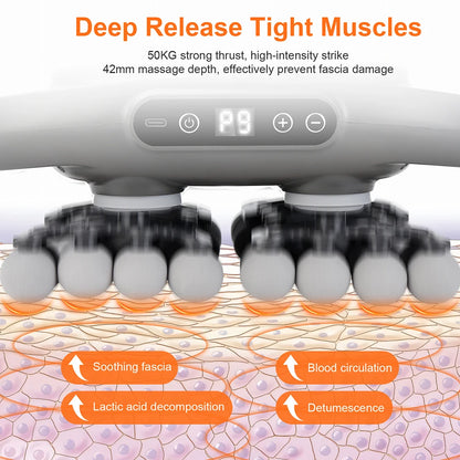 42-Head High-Frequency Massage Gun for Back, Shoulders & Thighs