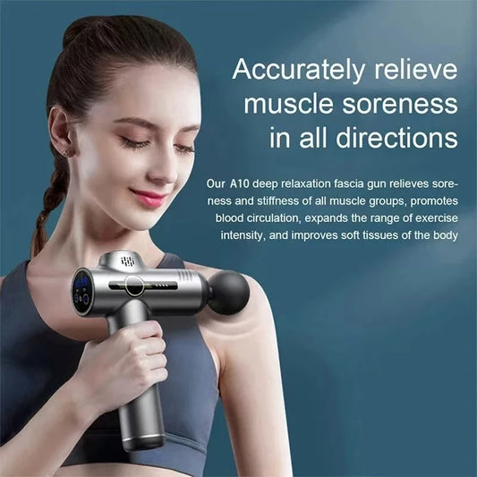 Electric Muscle Massage Gun with 99 Intensity Levels & Noise Reduction