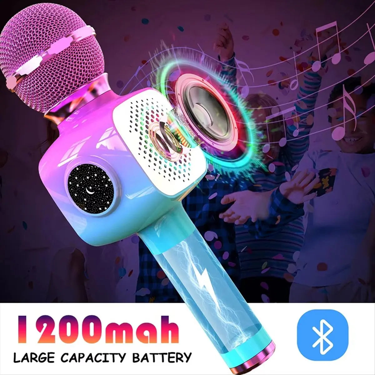 (A26M) WirelessBluetooth Karaoke Microphone Portable Singing Machine Handheld Projector Microphone for Home KTV Party KidGift,A