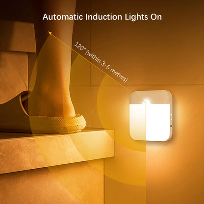 Human Body Induction Night Light for Bedroom Kitchen Corridor Energy-saving Lamp for Holiday Gift Camping Summer Party Home Deco