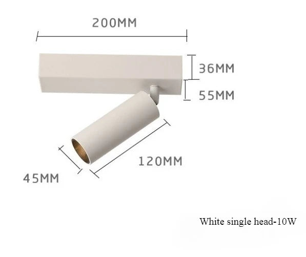 Adjustable Angle LED Surface Mounted Spotlights Suction Lights Ceiling for Home Use Cloakrooms Corridors Minimalist