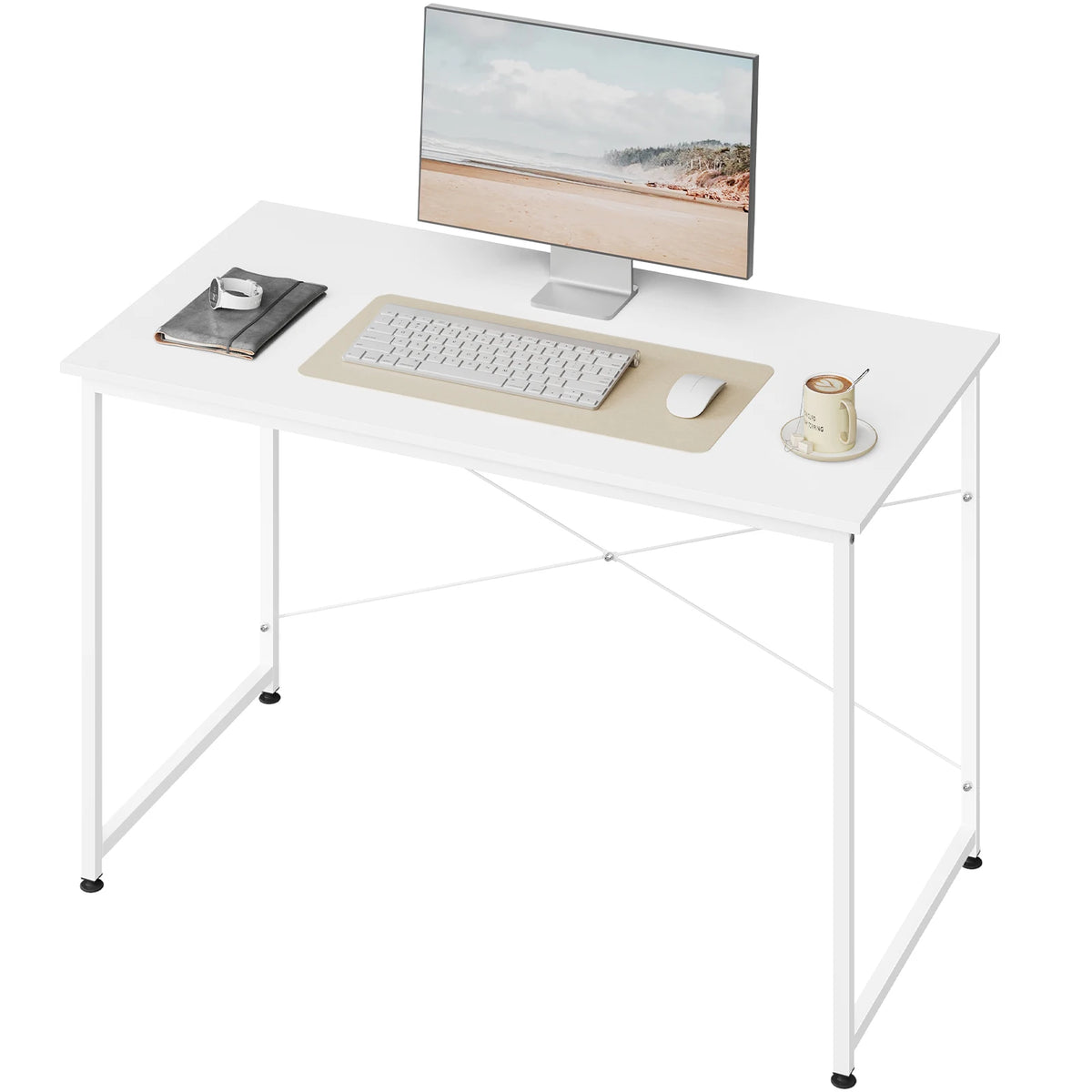 WOLTU Modern Home Office Desk with Metal Frame