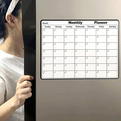 Magnetic Refrigerator Dry-Erase Calendar & Monthly Planner Whiteboard