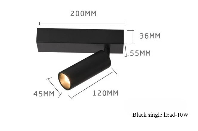 Adjustable Angle LED Surface Mounted Spotlights Suction Lights Ceiling for Home Use Cloakrooms Corridors Minimalist