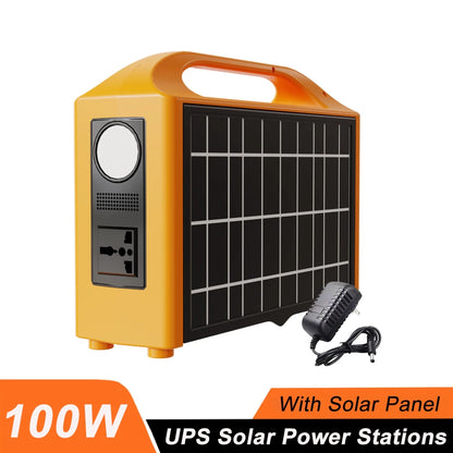 100W 220V/110V Portable Power Station Power Solar Generator Outdoor Backup Power LED With Solar Panel For Camping
