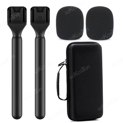 Wireless Lavalier Microphone Handle for DJI Rode Wireless GO Mic Handheld Microphone Stand Adapter for Vlog Interview Podcast