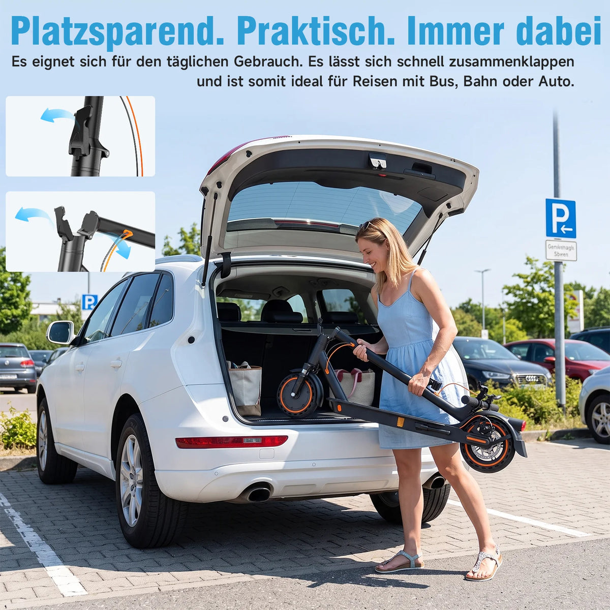Electric Scooter with road approval TODIMART T6 ABE (30 km, 8.5 inch tires, Dual shock absorbers)