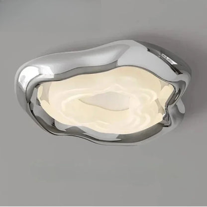 Modern Minimalist LED Home Ceiling Light Iron Silver Inkstone Plated  Art Creative Lamps for  Living Room Decoration Chandelier