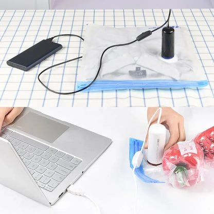 Mini USB Vacuum Sealer Pump for Food Storage, Sous Vide & Travel Packing