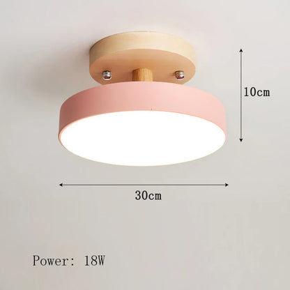 Corridor lamp Round hallway lamps Nordic porch lights wood Indoor lighting balcony ceiling light cloakroom ceiling lights