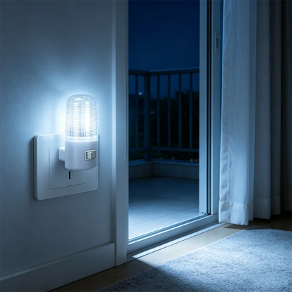 LED Socket Night Light Plug in Wall Lamp Energy Saving with Switch for Baby Feeding Bedroom Bedside HallwayStairsCabinetLighting