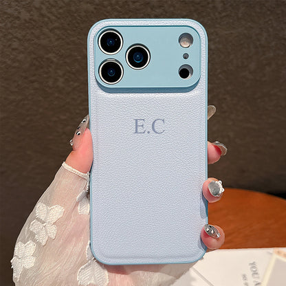 Faux Leather Luxury Phone Case with Personalized 3D Name (For IPhone18 17 16 15 14 13 )