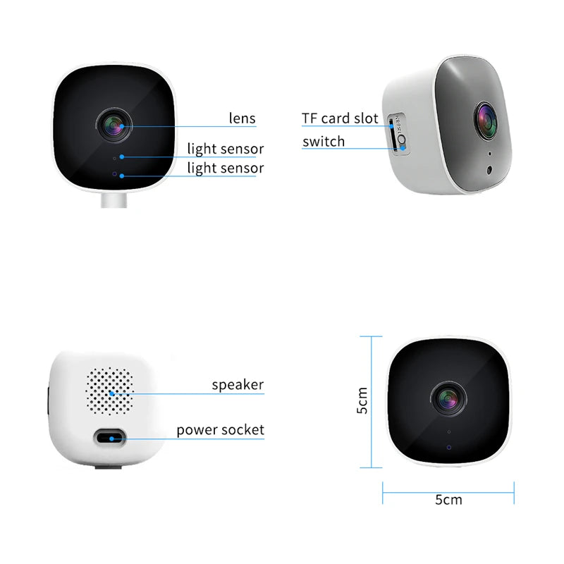 1080P HD WiFi Wireless Security Camera Infrared Night Vision Mobile Remote Surveillance Device Home Monitor Baby Pet Real Time