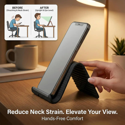Flexible Foldable Silicone Phone Holder (Portable, Adjustable, Multi-Angle, For Phone, Laptop, Tablet)