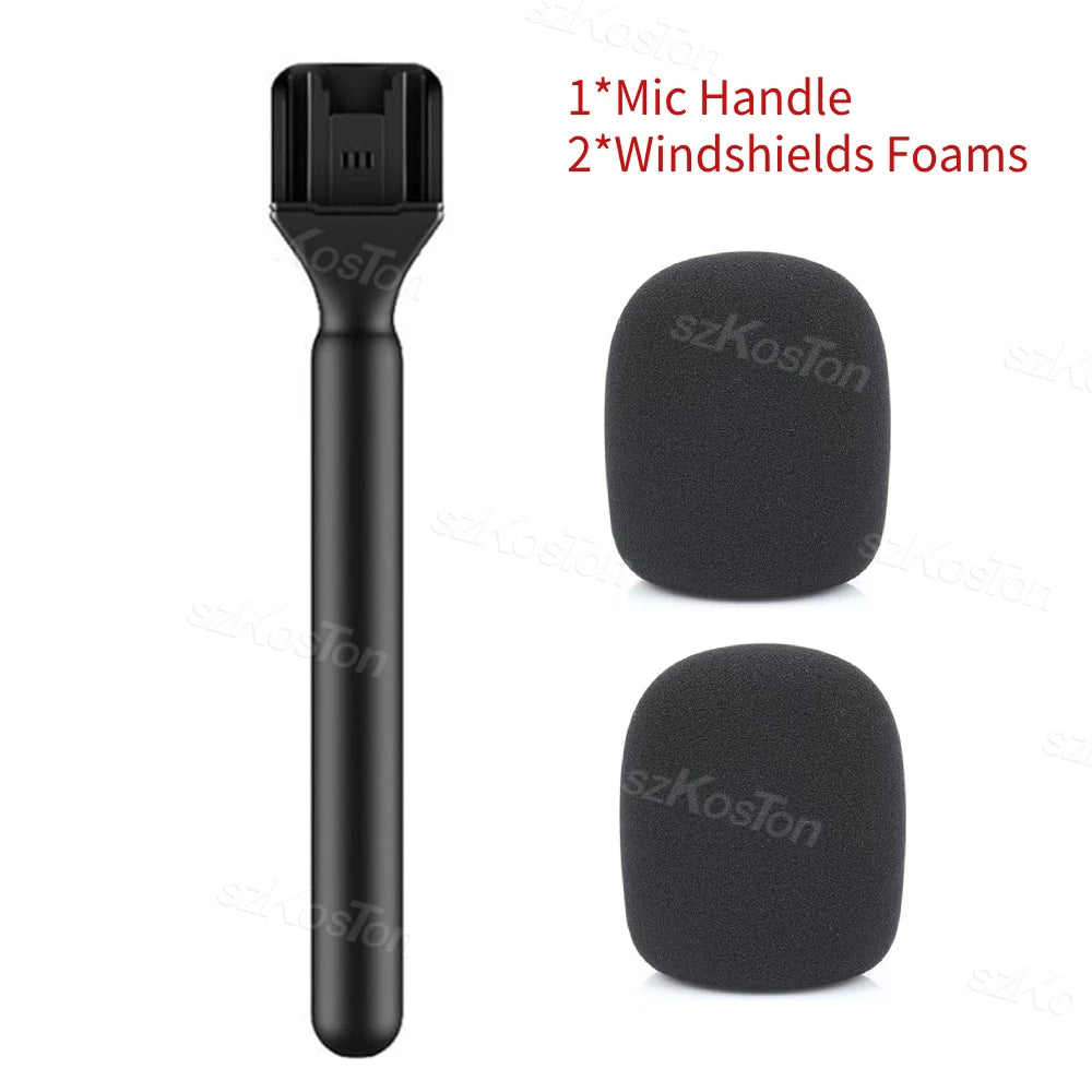 Wireless Lavalier Microphone Handle for DJI Rode Wireless GO Mic Handheld Microphone Stand Adapter for Vlog Interview Podcast