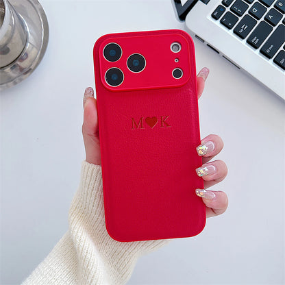 Faux Leather Luxury Phone Case with Personalized 3D Name (For IPhone18 17 16 15 14 13 )
