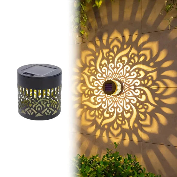 Solar Mandala Sunflower Projector Wall Light Outdoor Garden Decoration Landscape Light for Patio Garden Estate Porch Courtyard