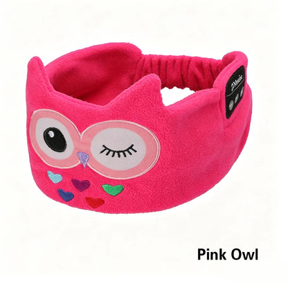 Cartoon Animal Wireless Music Earphones Sleeping Eye Mask Bluetooth Headphones V5.0 Headsets Headband For Kids Outside Sleeping