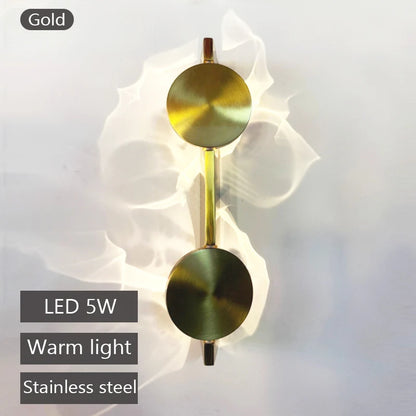 Modern LED Wall Light Rotatable Corrugated Wall Lamp Stainless Steel Atmosphere Wall Sconces Hotel Bedroom Bedhead Lights