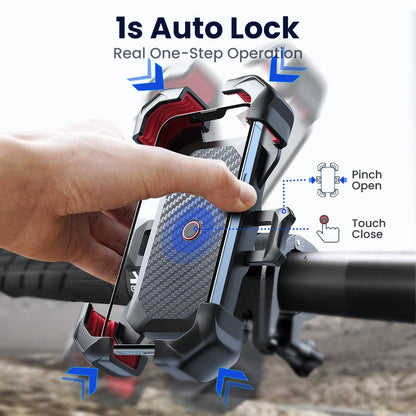 Universal Bicycle Phone Holder with 360° View for 4.7-7 inch Mobile Phones
