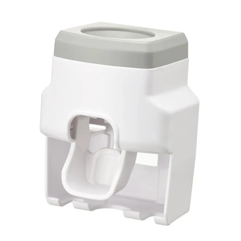 Wall-Mounted Automatic Toothpaste Dispenser & Toothbrush Holder