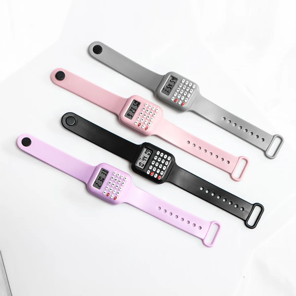 Kids’ Digital Calculator Watch with Rubber Strap, Time & Date