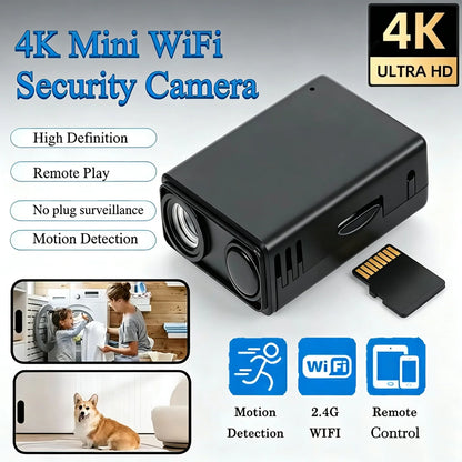 New 4K HD Camera WiFi Wireless Monitor Night Vision Remote Motion Detecting Camcorders Security Protection Indoor Surveillance