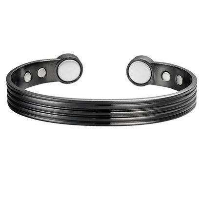 Pure Copper Magnetic Cuff Bracelet, Adjustable for Men & Women