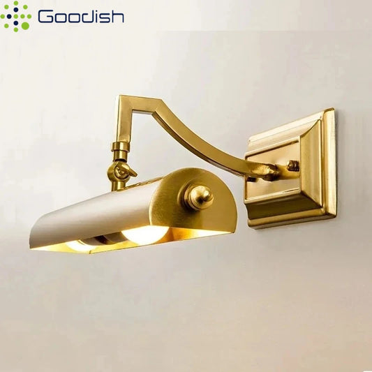 Modern Stylish Fashion Art Creative Lustre Lights Mirror Painting Head Iron LED Wall Lamp for Bedroom Home Decoration Chandelier